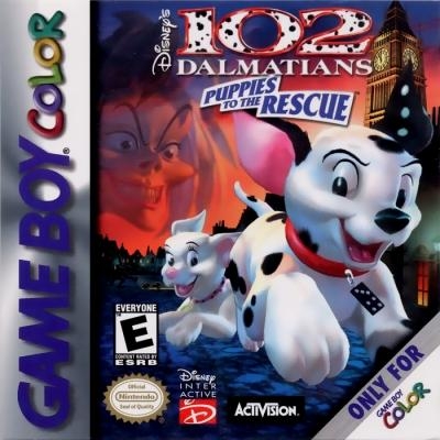 102 Dalmatians: Puppies to the Rescue / 102 Dalmatiner (DE) / Les 102 Dalmatiens: A la Rescousse (FRA) / 102 Dalmatas: Cachorros Al Rescate (SPA) (Game Boy Color)
