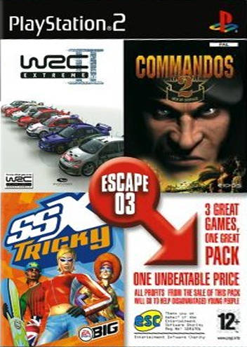 Escape 03 Charity Pack - Compilation of Commandos 2: Men of Courage, SSX Tricky, and WRC II Extreme (PlayStation 2)