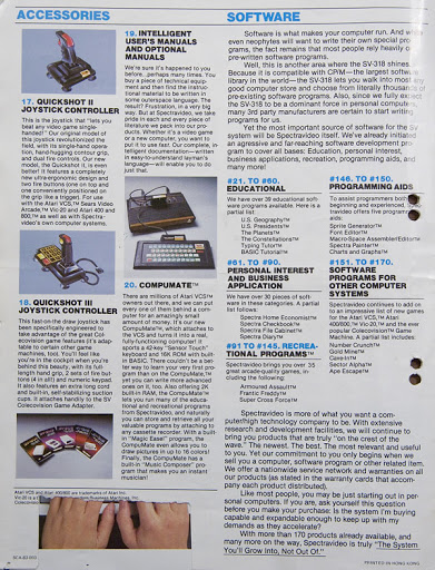 SPECTRAVIEW II Information Display Cart (Atari 400/800)