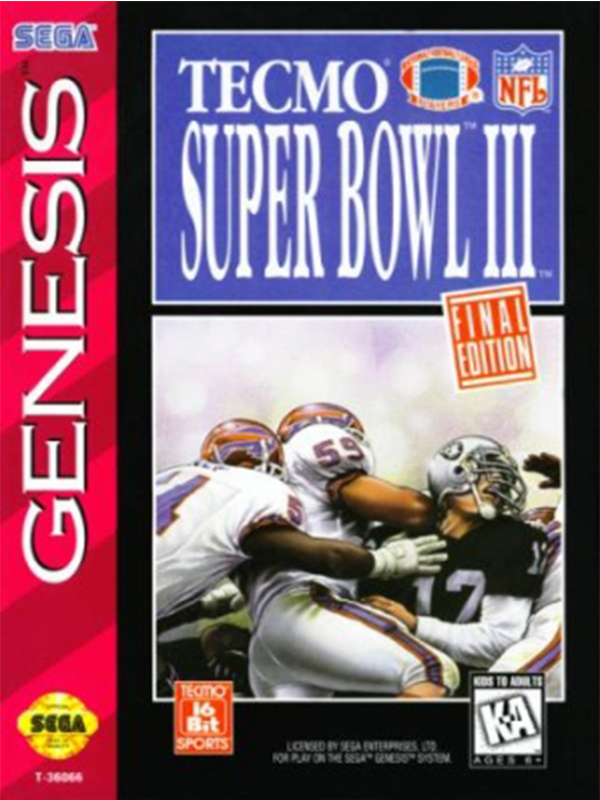 Tecmo Super Bowl III: Final Edition (Sega Mega Drive (Genesis))